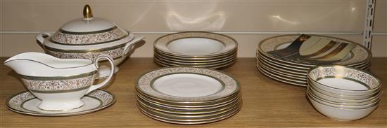 A Minton Aragon pattern part dinner service, approx 30 pieces including a tureen and cover
